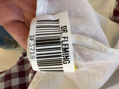 IQ COLLECTION. Vestido largo vichy flecos