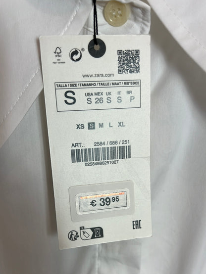 ZARA. Camisa crop ballenas. T S