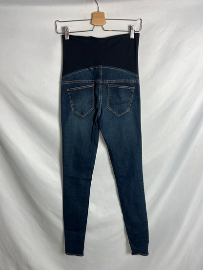 H&M. pantalones premama denim  T.34