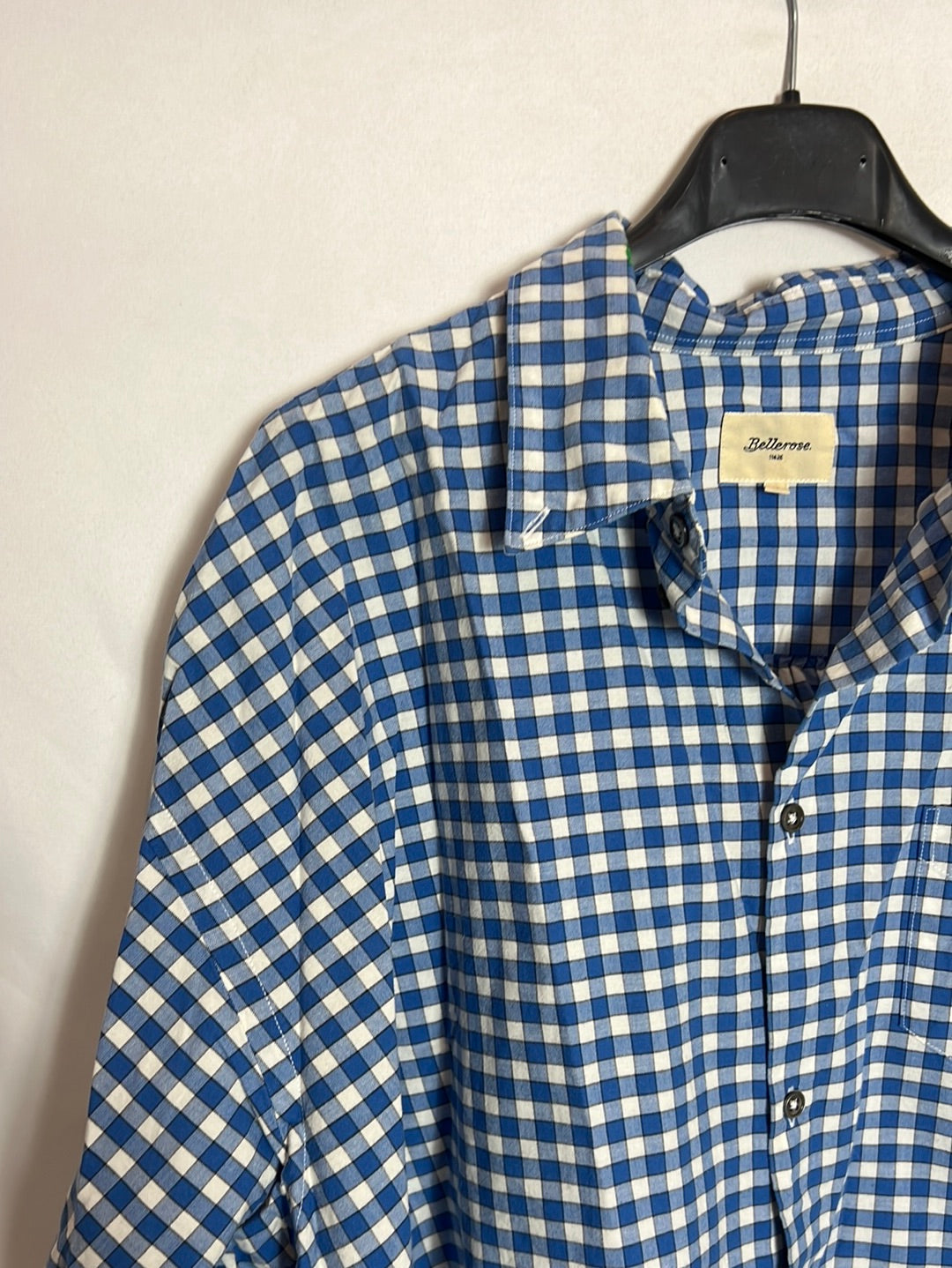 BELLEROSE. Blue and white checked shirt. Size 1 (s/m) TARA