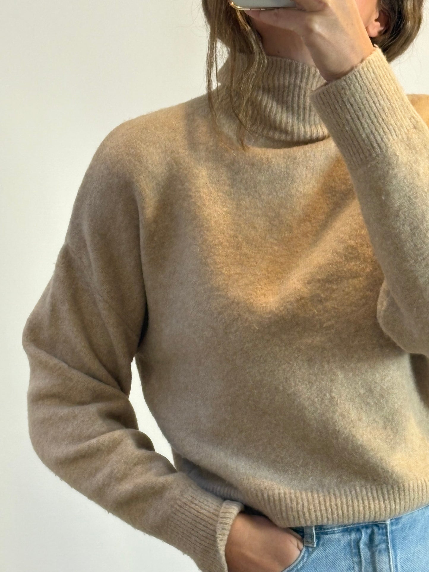 ZARA. Black stretch knit top. TL