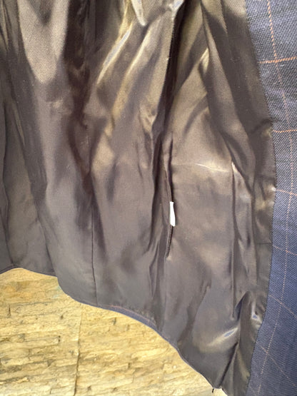 ZARA. Blazer azul marino cuadros