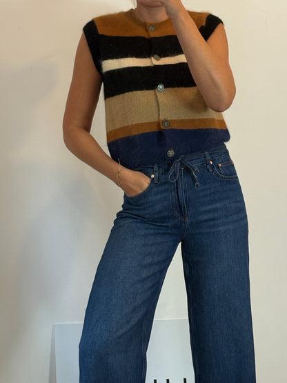 SOPHIE AND LUCIE. Chaleco rayas angora