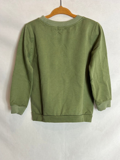 ANCAR. Green hunting sweatshirt with animal design