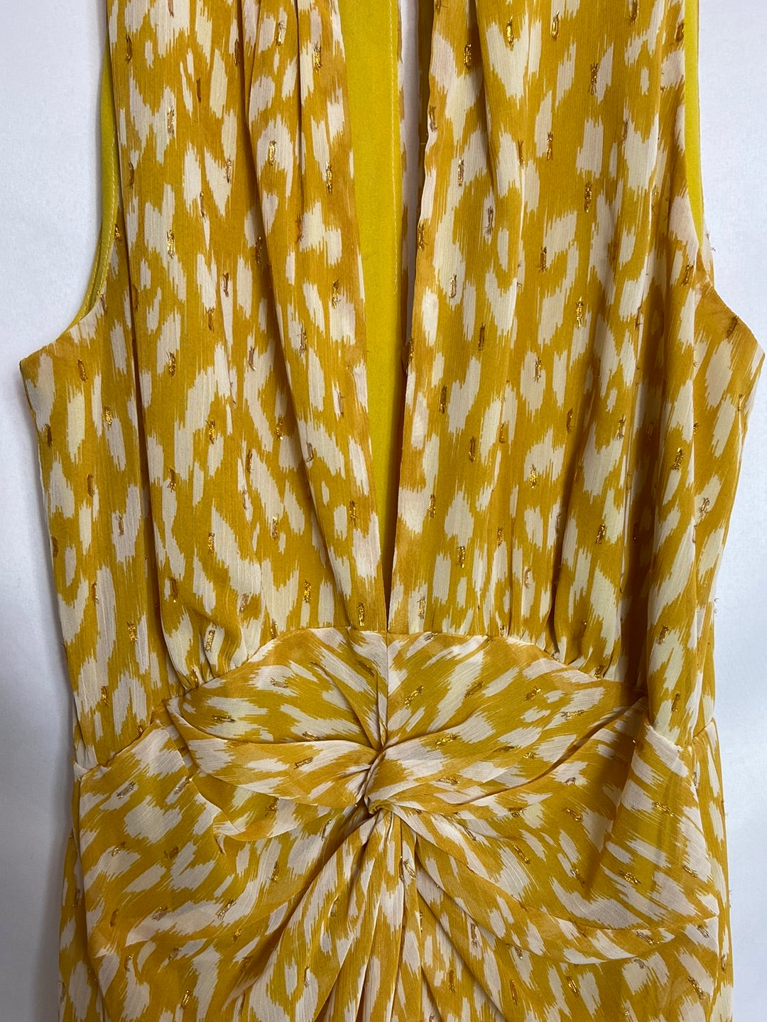 SCALPERS. Vestido amarillo estampado T.S