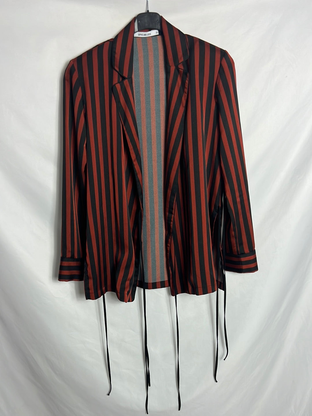 SOPHIE&amp;LUCIE. Striped satin total look. Size 36