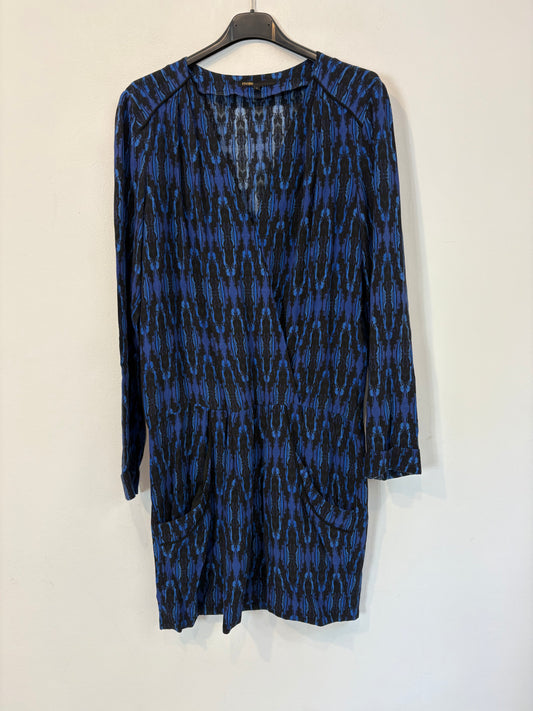 MAJE. Vestido corto estampado azul