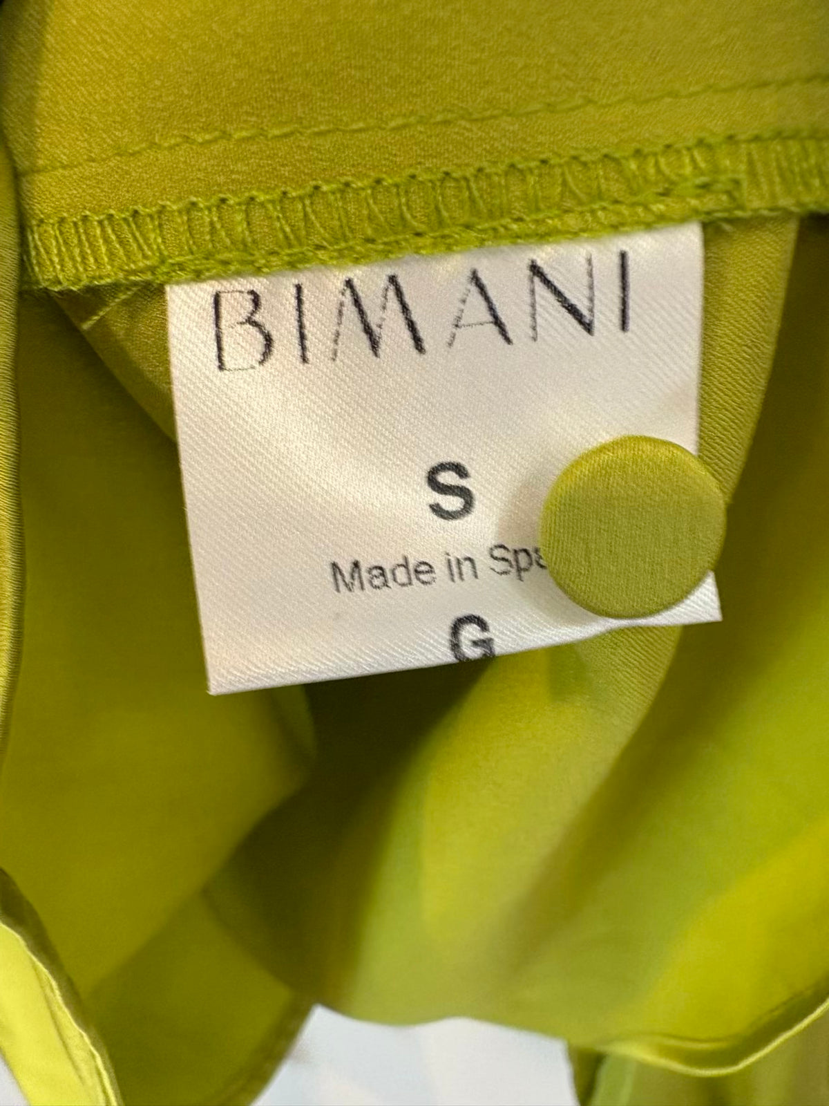 BIMANI. Blusa verde satinada lazada