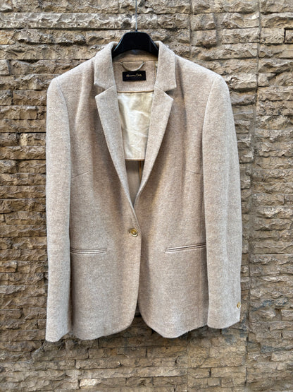 MASSIMO DUTTI. Blazer beige mezcla . T S