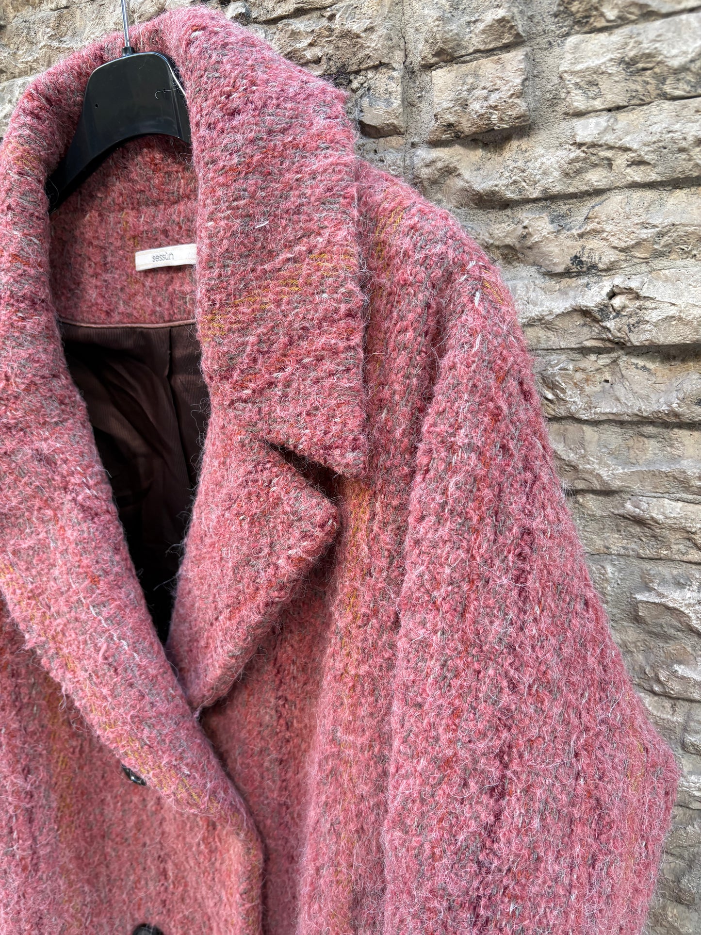 SESSÚN. Abrigo jaspeado colores