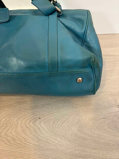 BIMBA Y LOLA. Bolso asa corta piel turquesa