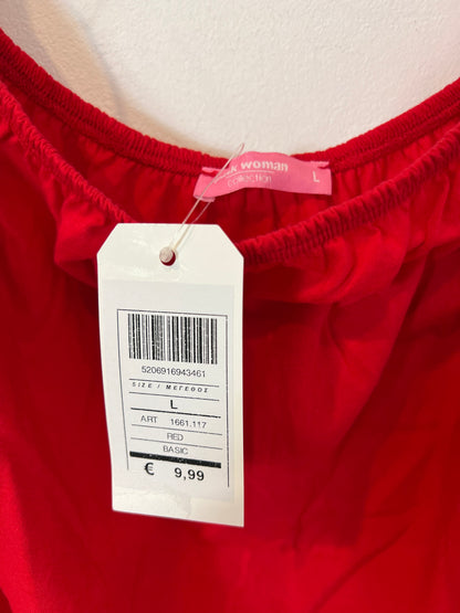 PINK WOMAN. top rojo hombros (VARIAS TALLAS)