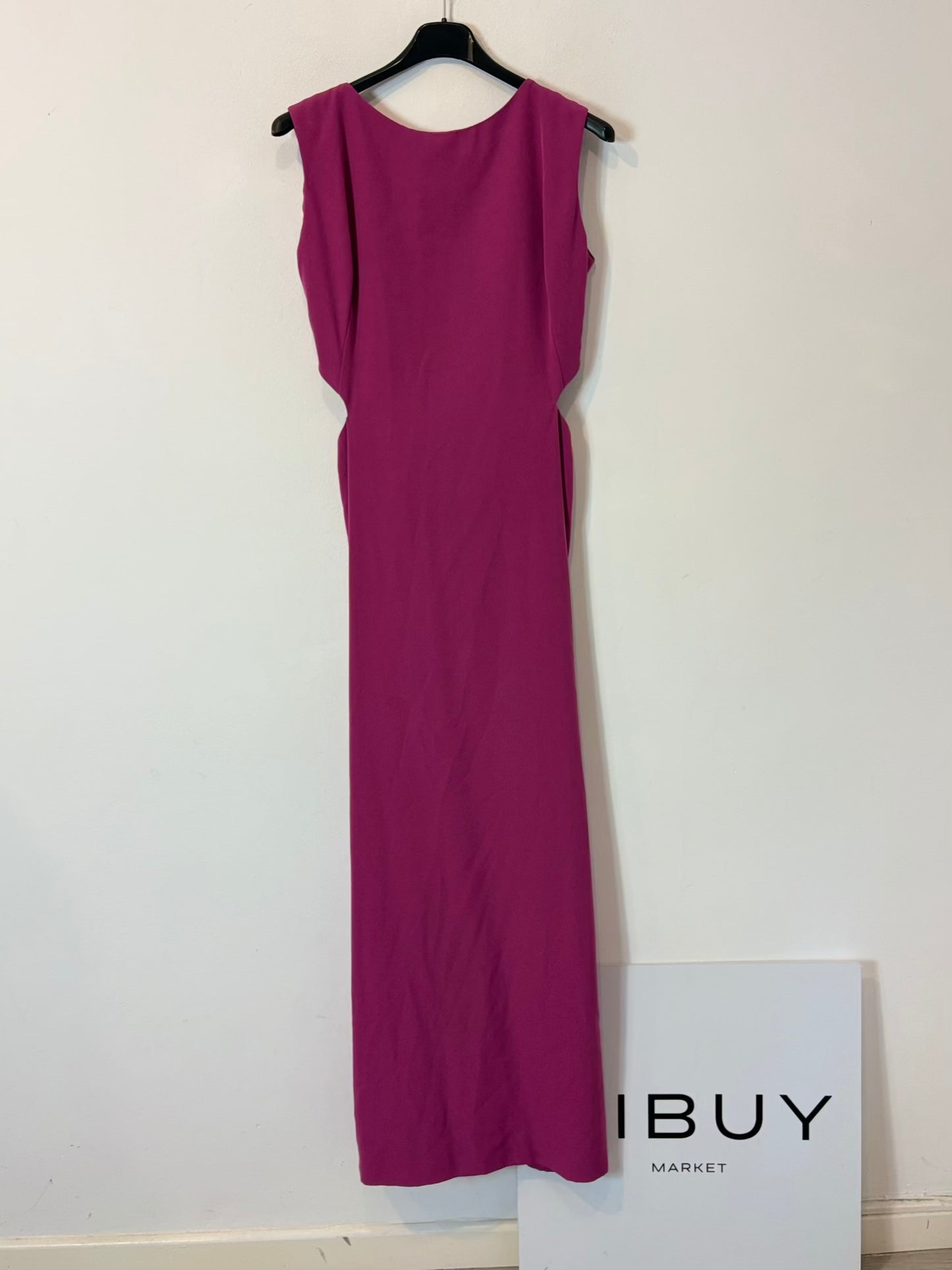 LADY PIPA. Vestido largo rosa abertura espalda