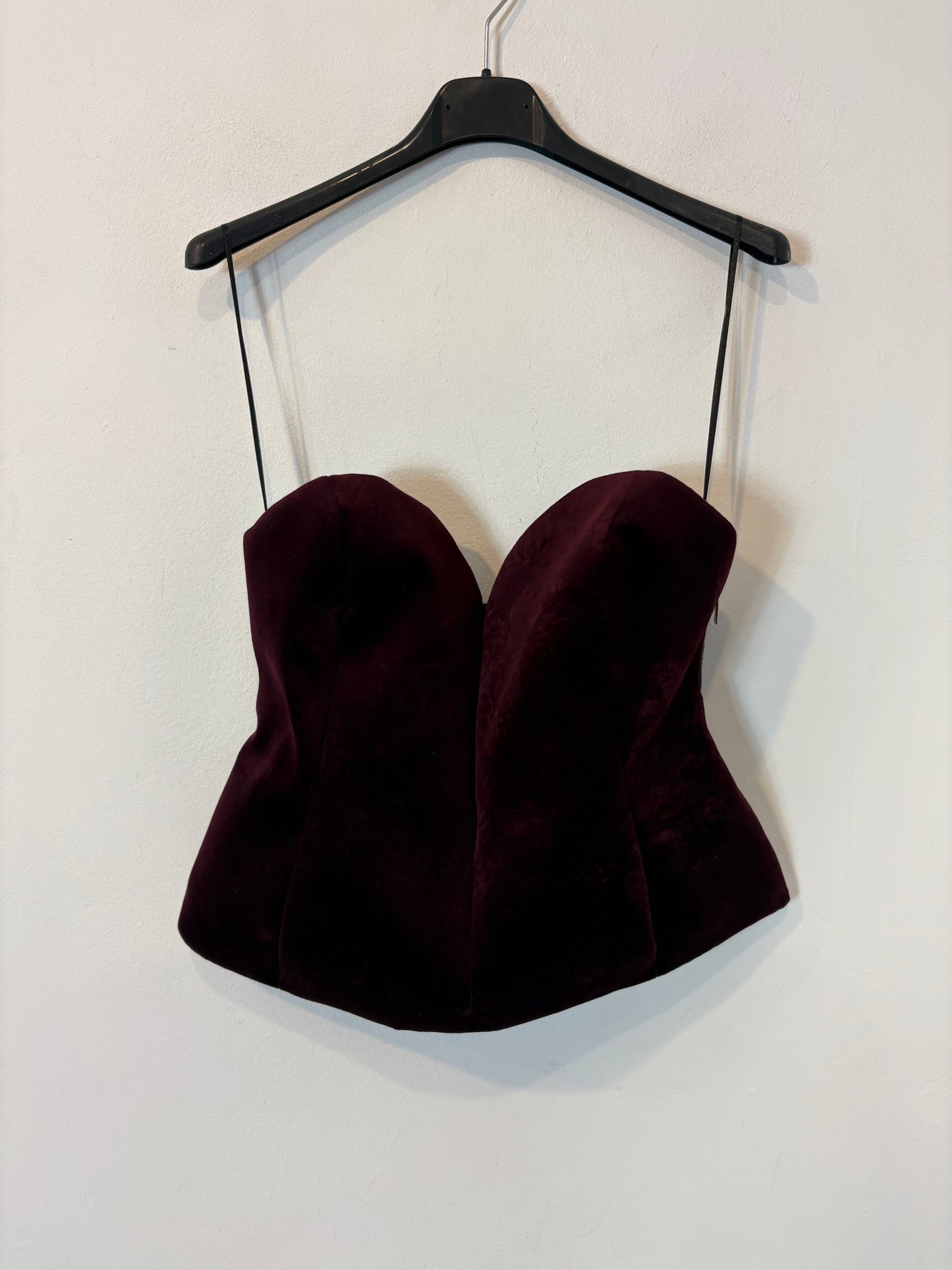 ZARA. Top terciopelo estructura