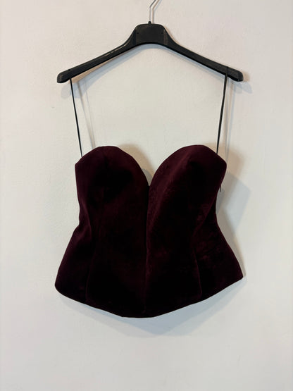 ZARA. Top terciopelo estructura