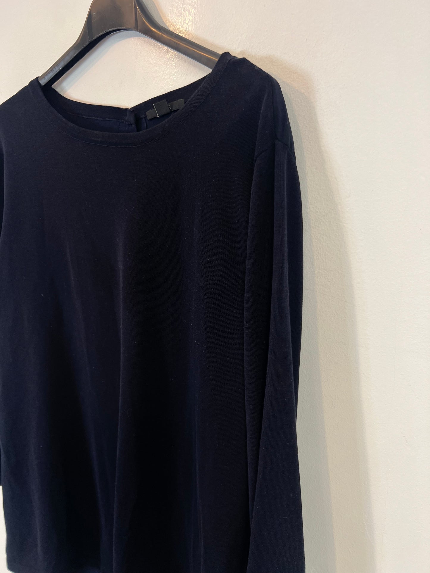 COS. Double-textured blue blouse. TM