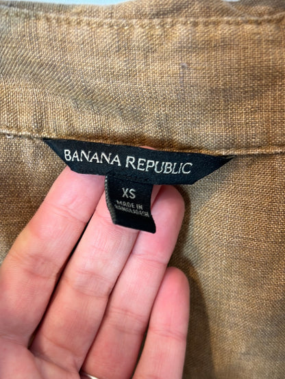 BANANA REPUBLIC. Vestido midi marrón marrón. T XS