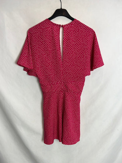 ZARA. Pink polka dot jumpsuit T.xs
