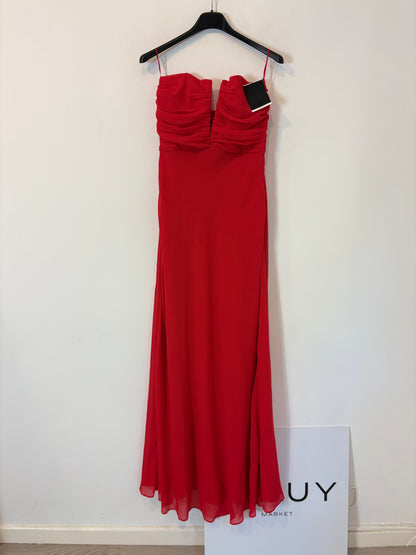 ZARA. Red strapless dress. TS