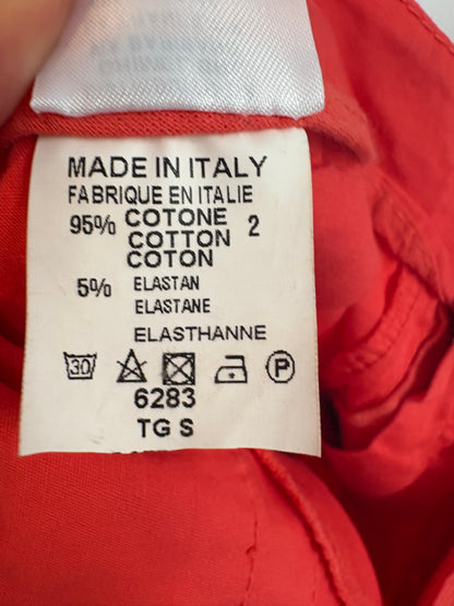 ZEROASSOLUTO. Pantalón pinzas rojo. T S