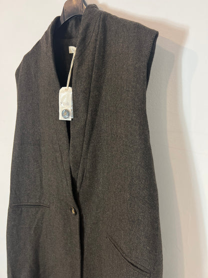 NÍCOLI. Chaleco marrón jaspeado. TU (S/M)