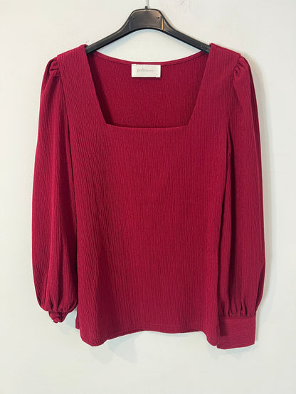 POLIN ET MOI. Burgundy Ts texture top