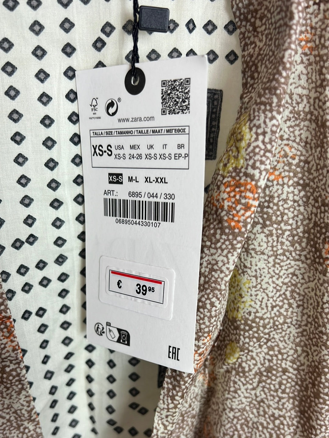 ZARA. Sobrecamisa texturas estampada. T XS-S