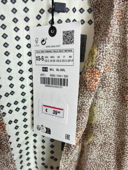 ZARA. Sobrecamisa texturas estampada. T XS-S