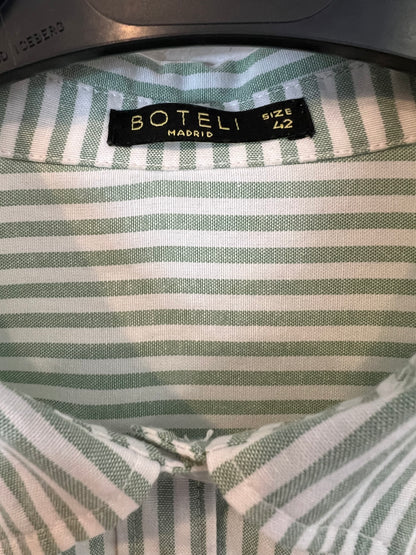 BOTELI. Camisa rayas verdes. T S