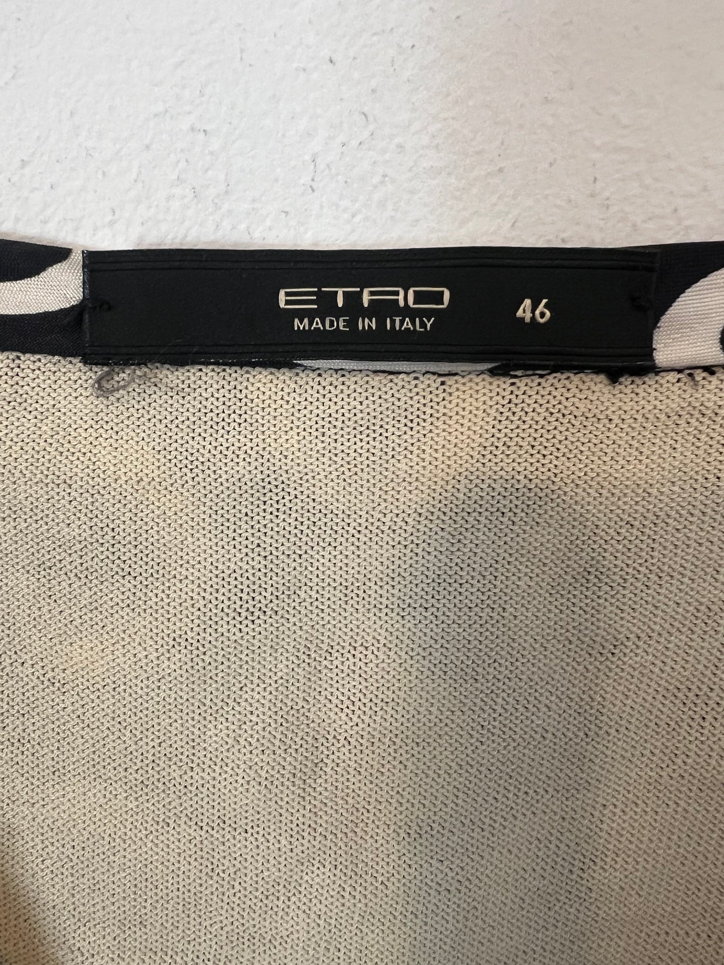 ETRO. Conjunto top y chaqueta algodón y seda. T M