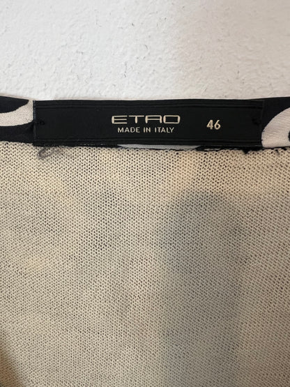 ETRO. Conjunto top y chaqueta algodón y seda. T M