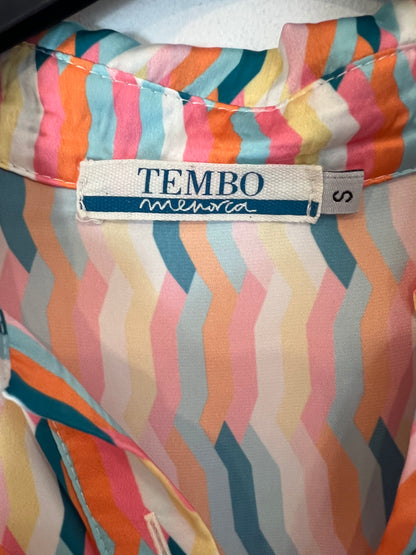 TEMBO MENORCA. Vestido largo fluido multicolor. T S