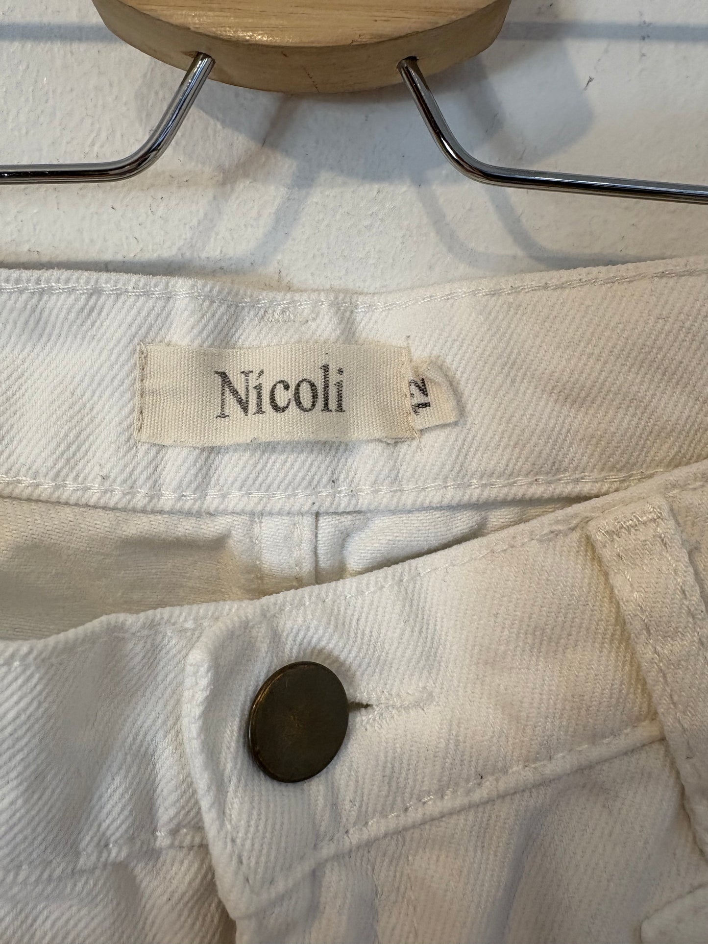 NÍCOLI. Denim blanco bolsillos. T 12años