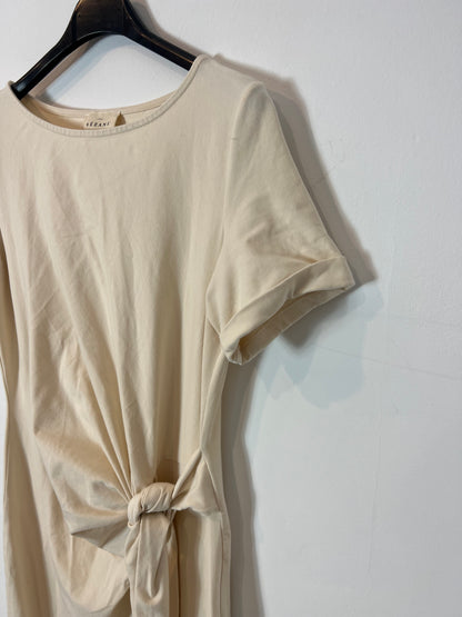 SEZANE. Beige midi dress with bow T.xs