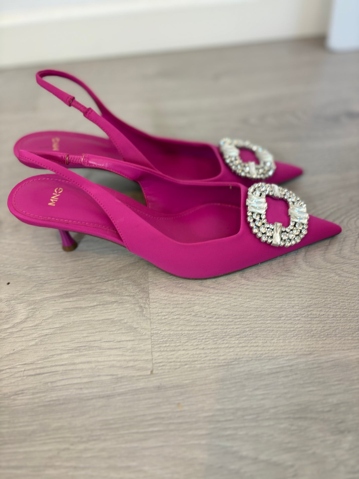 MANGO. Jewel pink shoes size 38