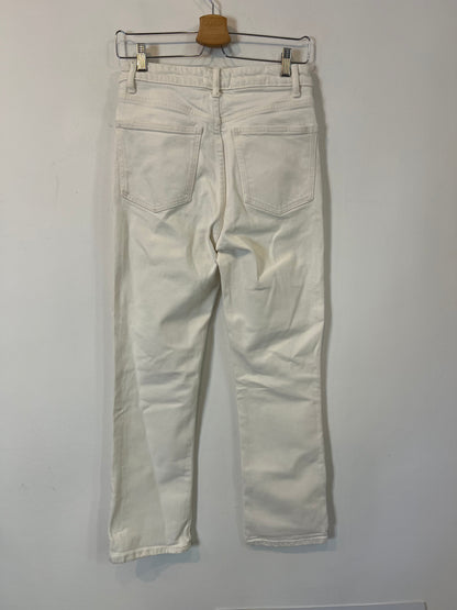 ZARA. Pantalón recto blanco  T.38