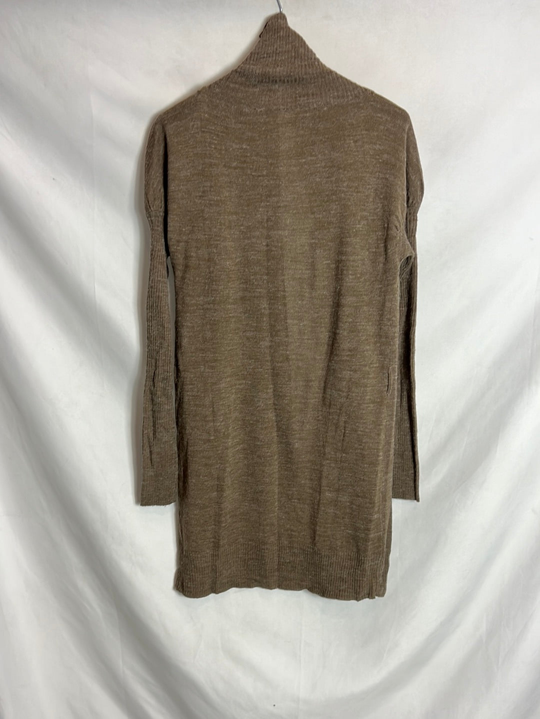 OTHER. Heathered brown cardigan with sleeve detail. Size S/M