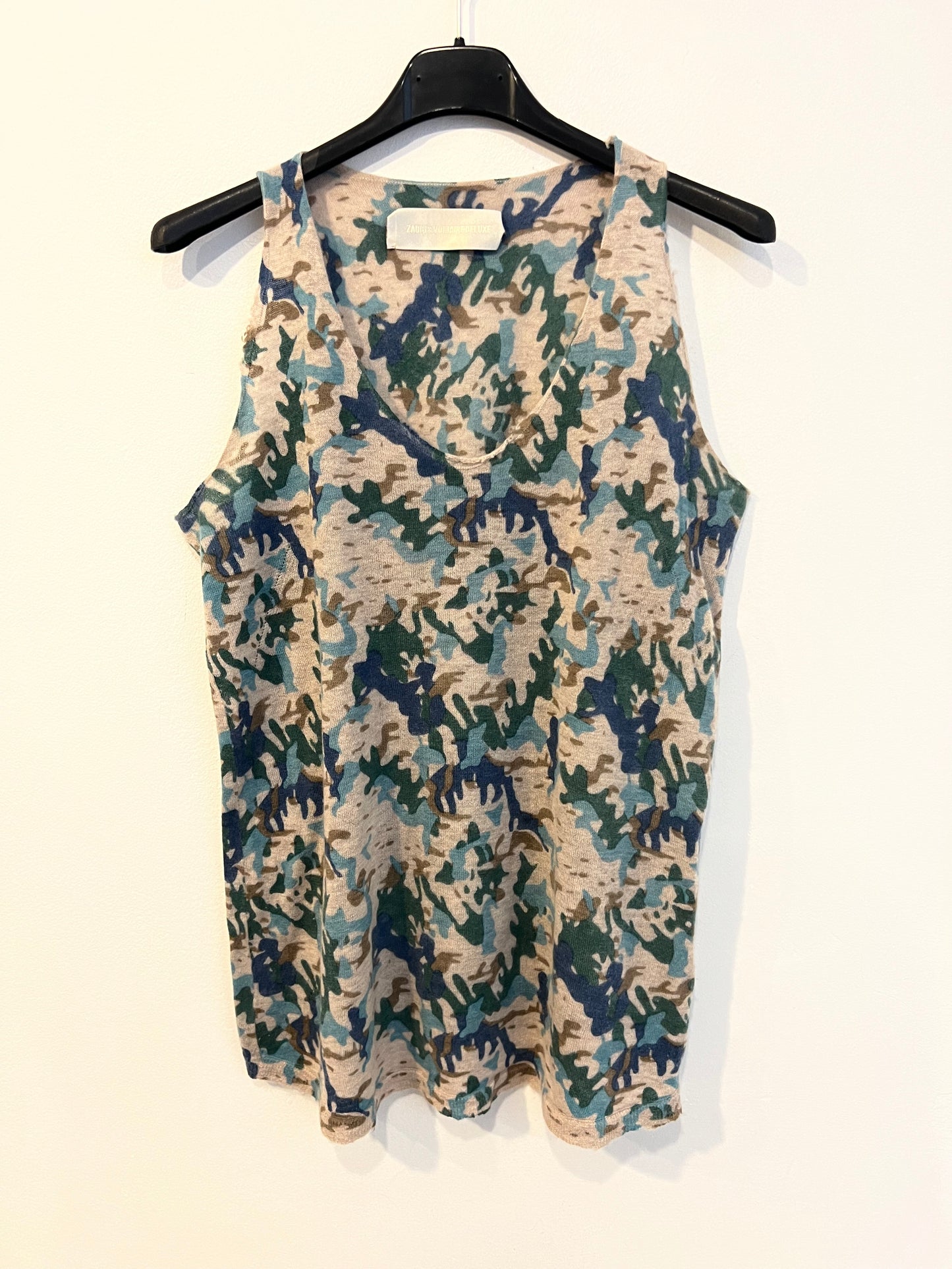 ZADIG &amp; VOLTAIRE. Printed cashmere top. T.S.