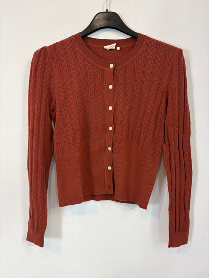 MARIE SIXTINE. Jersey calado lana en teja