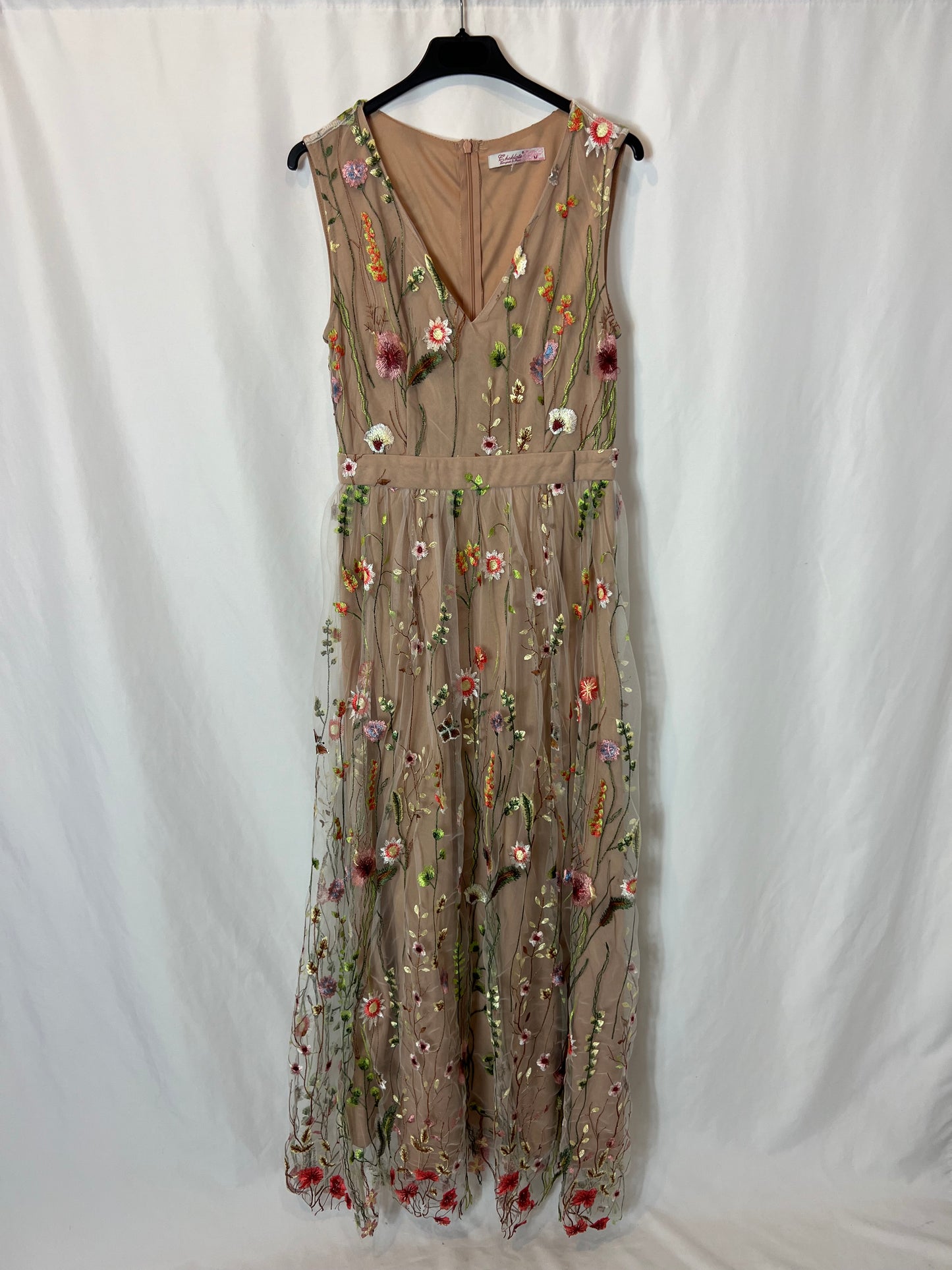 CHOKLATE. Vestido tull bordado. T.M