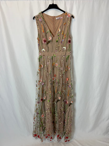 CHOKLATE. Vestido tull bordado. T.M