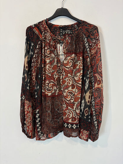 SHEIN. Burgundy Fringed Cardigan Tl