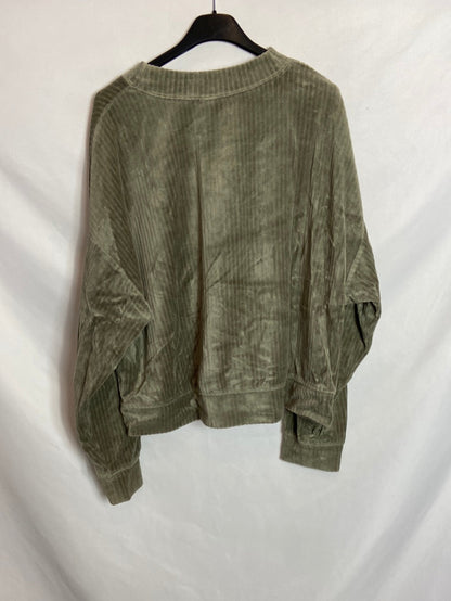 H&amp;M. TM texture green casual sweatshirt