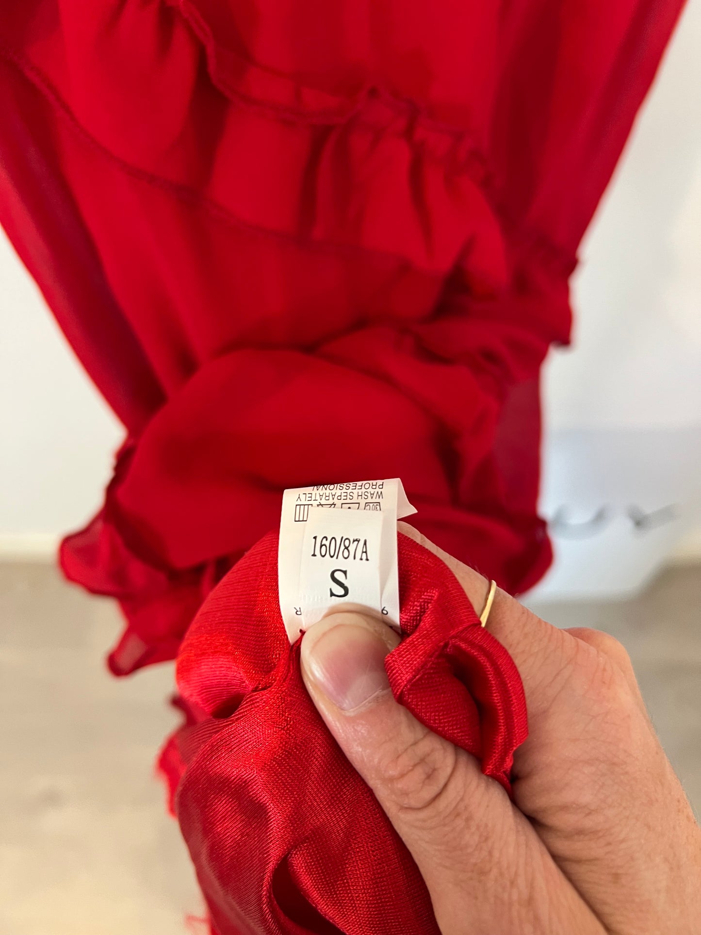 OTRAS. Vestido largo volantes