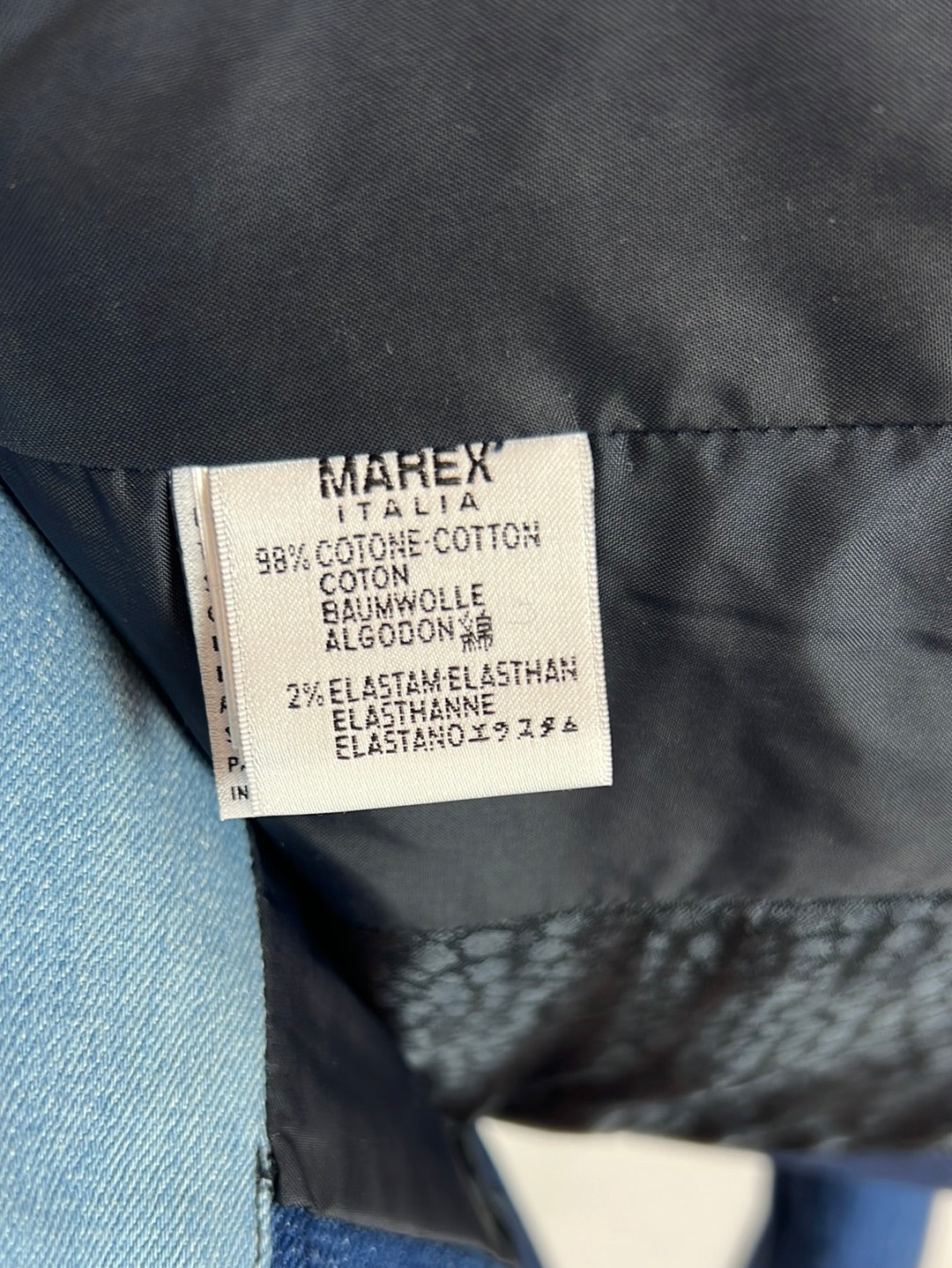 ANGELO MARANI. Tricolor denim blazer. T 44 (L)