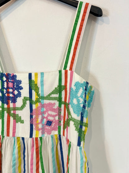 NIMO WHIT LOVE. Vestido rayas bordado T.u(S)