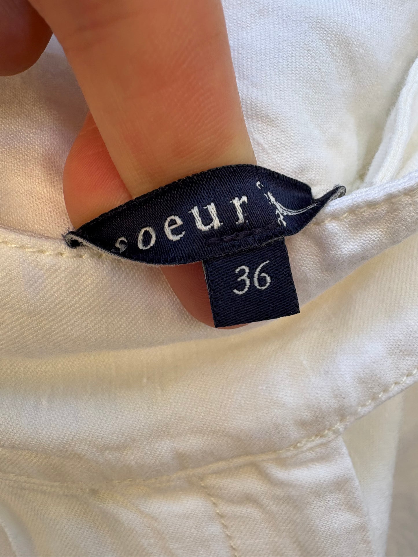SOEUR. Pantalón lino cintura hebillas