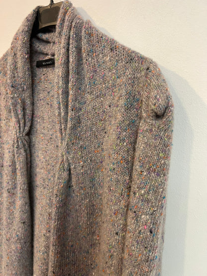 SITA MURT. Cárdigan gris jaspeado colores. T M