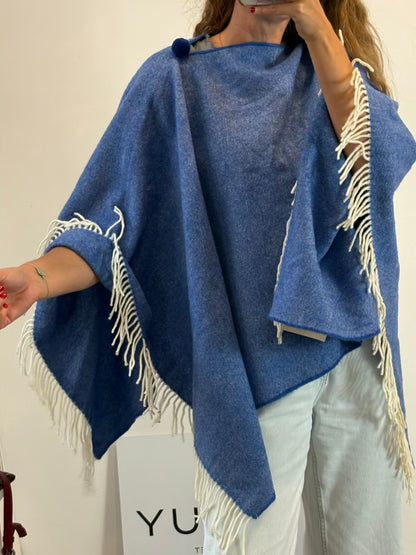 ZARA. Long pink ribbed poncho Tm