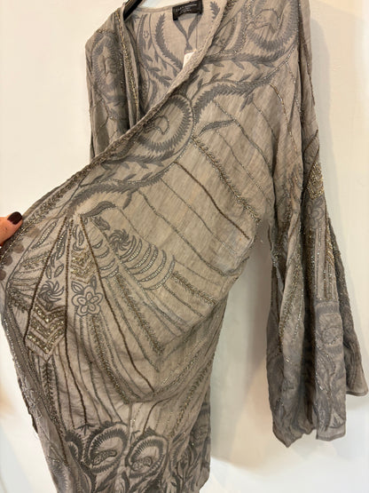 ZARA. Kimono largo pedrería. T M